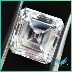 Lab grown diamants de couleur 8x9mm asscher cut toujours brillant moissanite - Product Image 3