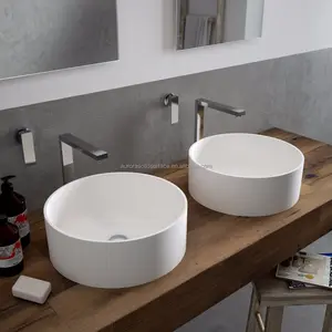 100%Solid Surface/Modified Acrylic Solid Surface Countertop wash basin kitchen smooth sink bathroom wash basin