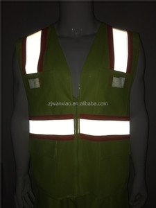 Fabricación de China tela cinturón ANSI Clase <span class=keywords><strong>2</strong></span> malla chaleco reflectante de seguridad con bolsillos - Product Image 2