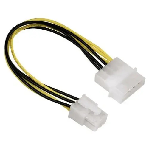 Dual Molex 4pin to 6 Pin PCI-E Power Graphics Card Adapter Cable