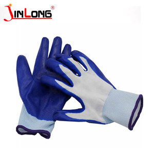 Emek sigortası eldiven nitril iş yağ geçirmez sanayi kalın batırılmış naylon eldiven - Product Image 5