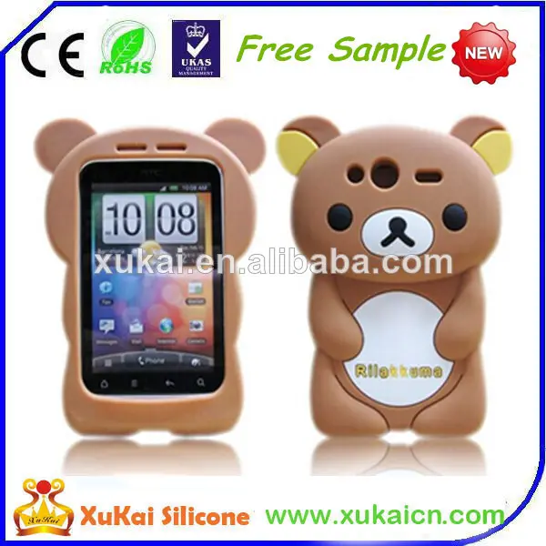 lovely bear design mobile téléphone étui en silicone e71