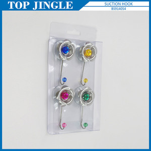 4 cintres à aspiration en acier inoxydable en forme de fleur - Product Image 2