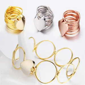 Уникальный дизайн DAICY, женское изящное Золотое кольцо в форме сердца из нержавеющей стали