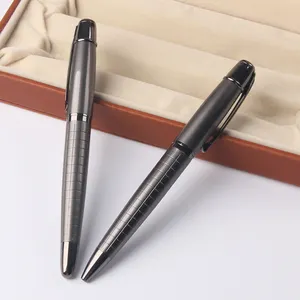 Good sale pen set custom logo stainless steel ball point pen and metal roller pen set with gift box