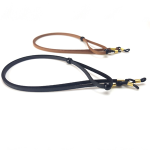 Cordon de lunettes de soleil en cuir PU et velours, 5 pièces, Premium, lanière réglable, porte-lunettes - Product Image 1