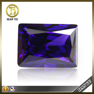 เพชรเทียมทรงสี่เหลี่ยมผืนผ้า สีชมพู หิน CZ หินสังเคราะห์ดิบ - Product Image 4