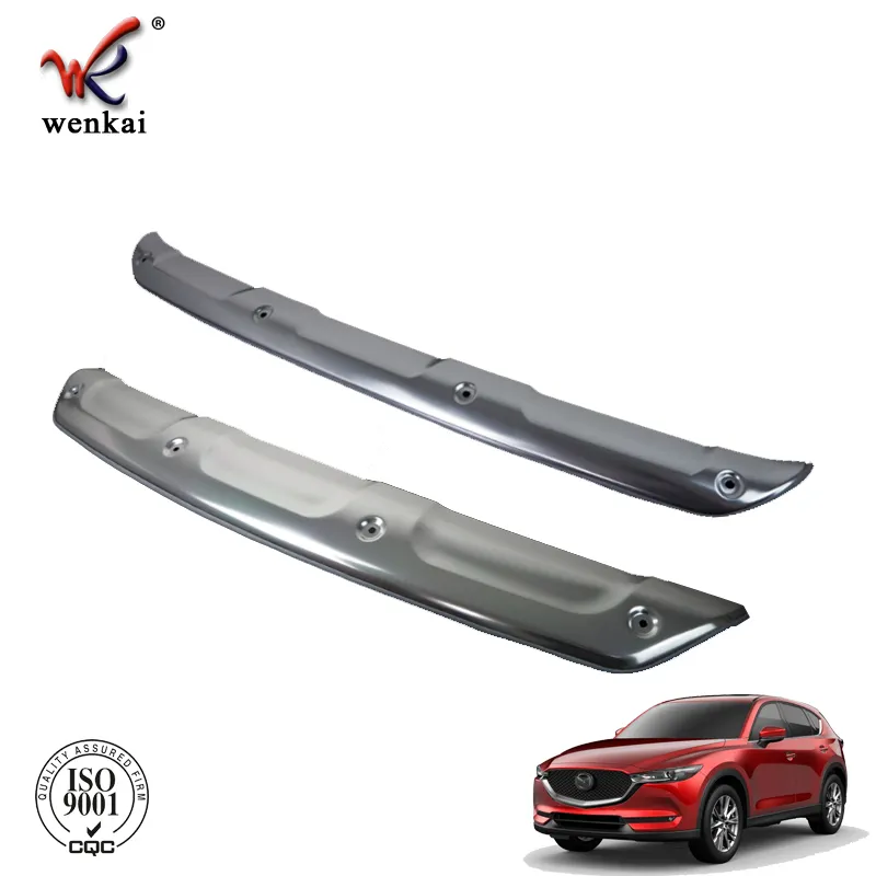 Frontal de acero inoxidable y parachoques trasero antideslizante Fondo guardia placa Protector para Mazda CX-5 KF 2017 de 2018 de 2019 accesorios de coche