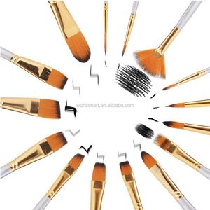 Artista Pennello Set 15 Diverse Forme di Nylon Dei Capelli Pennello Acrilico Rifornimenti di Arte di TRASPORTO Coltello <span class=keywords><strong>Pittura</strong></span> A olio E Acquerello Spugna - Product Image 5