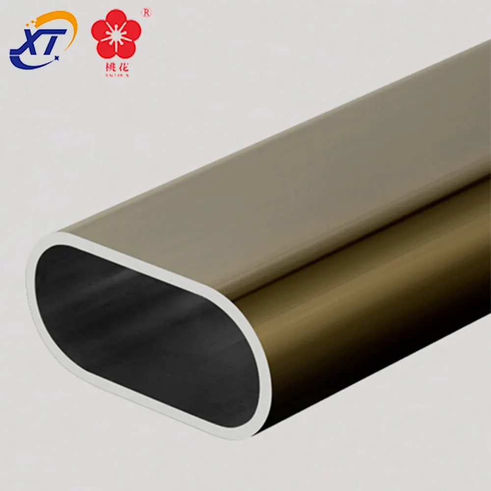 Profilé aluminium 6063/t5, tube rectangulaire, forme ovale, plat, prix au kg, livraison gratuite