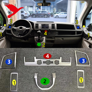 Accessoires de voiture Kit de décoration intérieure pour VW <span class=keywords><strong>Volkswagen</strong></span> Transporter (<span class=keywords><strong>T6</strong></span>) Caravelle 2016-2018 - Product Image 2