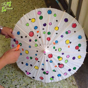 Décoration japonaise en papier huile, 1 pièce, artisanat fait à la main, fabrication de parapluie - Product Image 4