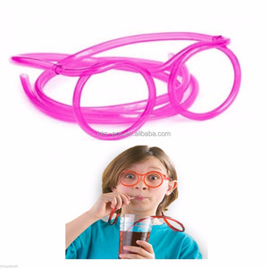 Straw Glasses Kids Crazy Clear Drinking Games Novelty Tube Party Bag