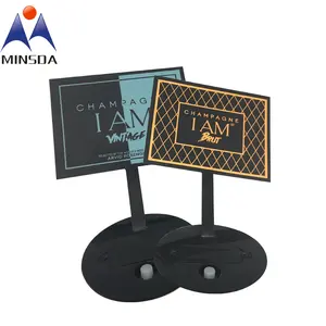 Minsda Tùy Chỉnh Không Thấm Nước Electroluminescent Nhãn Sáng Dính Chai EL Chiếu Sáng Nhãn Rượu Vang Nhãn Dán