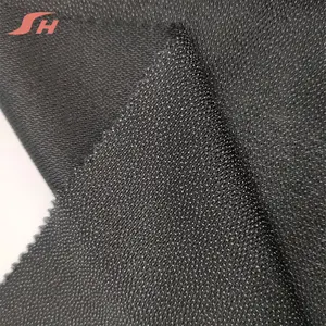 Factory Supply 100 Poly Garment PES Double Dot Recycled Interlining