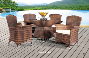 <span class=keywords><strong>Muebles</strong></span> de ratán sintético barato mesa de mimbre para el jardín balcón - Product Image 1