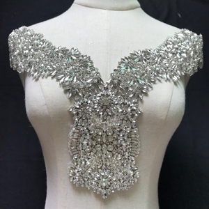 Collar de parche con apliques de cristal decorativos, grande, ostentoso, ostentoso, para 2019 - Product Image 2