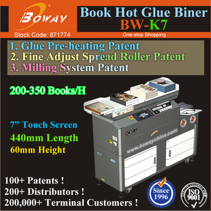 BOWAY K7 440Mm Chiều Dài 60Mm 7 Inch Màn Hình Cảm Ứng Chiều Cao Tự Động Hoàn Hảo Máy Đóng Sách Nóng Chảy Máy Đóng Sách Tài Liệu - Product Image 2