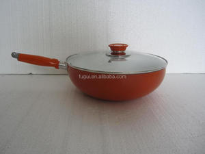 Wok antiaderente de alumínio com tampa de vidro - Product Image 2