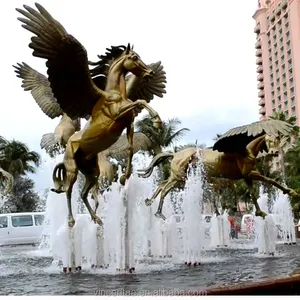 Vincentaa популярный наружный пейзаж Большая большая бронзовая статуя лошади статуя фонтан металлическая скульптура