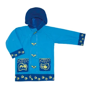 Eco friendly PVC Children Vinyl Raincoat With Logo