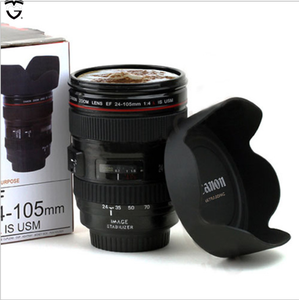 <span class=keywords><strong>Mug</strong></span> <span class=keywords><strong>isotherme</strong></span> 3D à double paroi noir, amusant, en acier inoxydable, pour eau, café, avec motif objectif d'appareil photo, idéal pour les voyages - Product Image 4