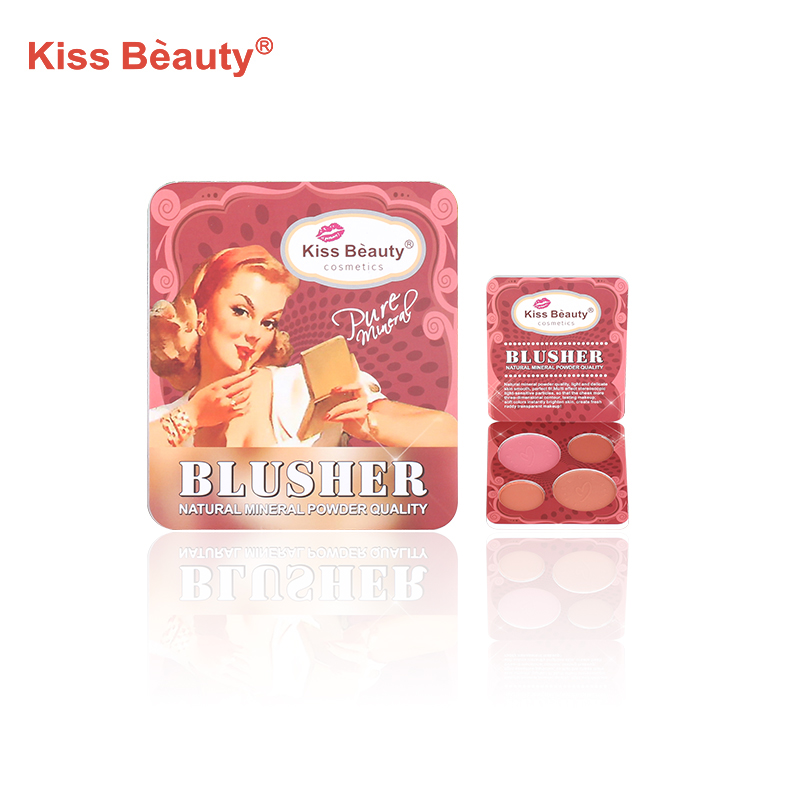 Бренд Kiss Beauty, натуральная минеральная пудра от частного бренда, румяна, макияж