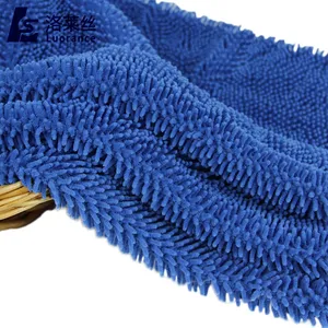 Hot koop dikke lange stapel pluche microfiber mop stof