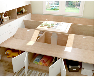 Gỗ Lưu Trữ Thiết Kế Giường Đôi Tủ Quần Áo Máy Tính Bàn Phòng Ngủ Thiết Lập - Product Image 5