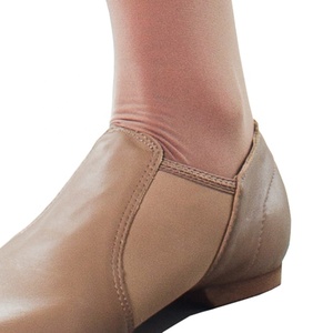 Scarpe da Jazz in Pelle Sintetica con Fodera in Cotone Elastico Slip-on Color Tan <span class=keywords><strong>per</strong></span> Bambini - Product Image 4