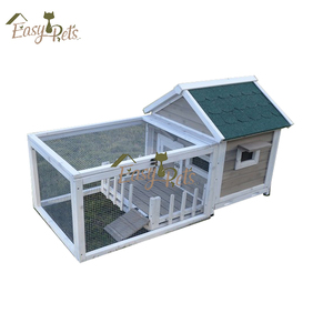 Design economico vendita calda prefabbricata personalizzato cavia furetto legno grandi gabbie per animali domestici casa corsa 2 storia coniglio casa cintura Hutch