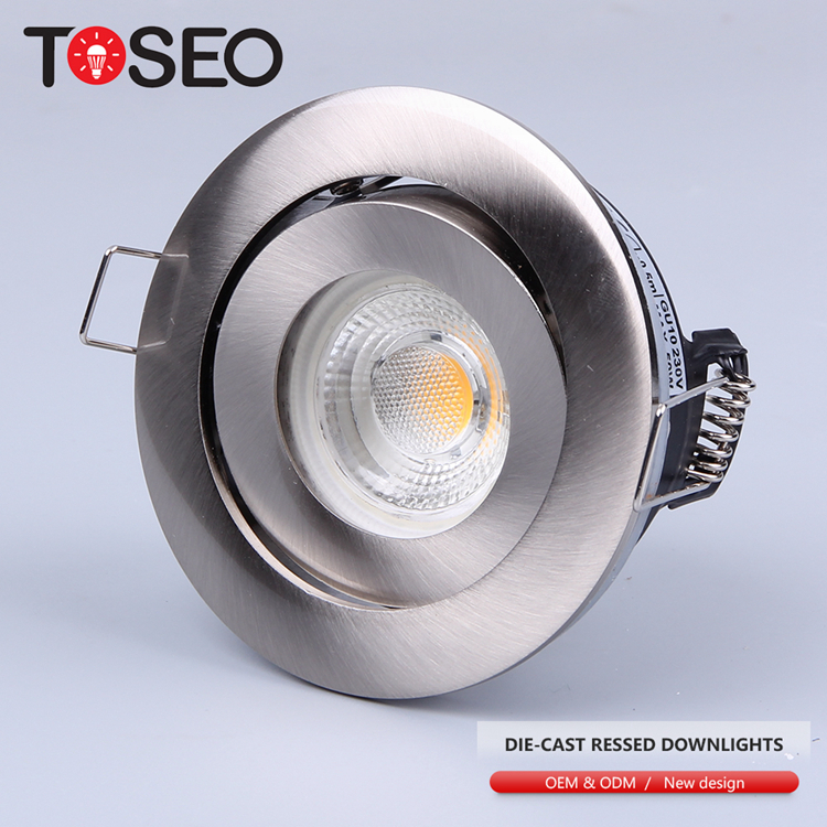 Custom Die Casting Alu Recessed Downlight Fixtures GU10 5w For Showroom