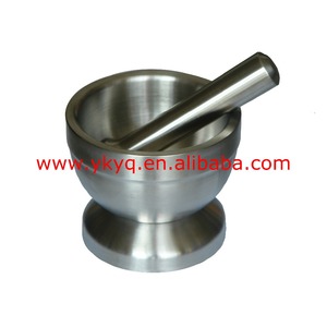 100mm Suelo De Prueba De Muestra de Acero Inoxidable Mortero y Maja - Product Image 1