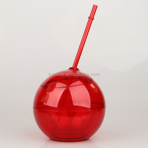 2017 nouveau horizon Hbottle fabrication bonne qualité mignon 24 oz ronde forme de boule tumbler avec de la paille pour café bar utiliser - Product Image 1