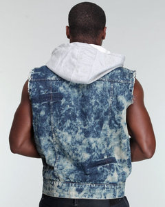 Ropa de <span class=keywords><strong>hombre</strong></span> Moda barata Online Chaqueta vaquera <span class=keywords><strong>Chaleco</strong></span> vaquero <span class=keywords><strong>con</strong></span> capucha <span class=keywords><strong>Chaleco</strong></span> vaquero Sudadera <span class=keywords><strong>con</strong></span> capucha - Product Image 4