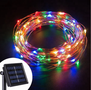 10M 100 <strong>LED</strong> Solar Power Fairy Lamp Copper <strong>Wire</strong> String <strong>Light</strong> Outdoor Garden Christmas Lighting for Party Decor - Product Image 3
