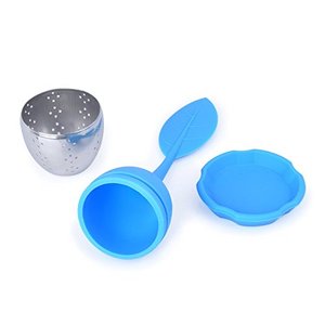Plateau gouttes à thé en acier inoxydable, poignée en Silicone, passoire en acier inoxydable, assistant de thé ample, pour le thé des feuilles ou des herbes - Product Image 2