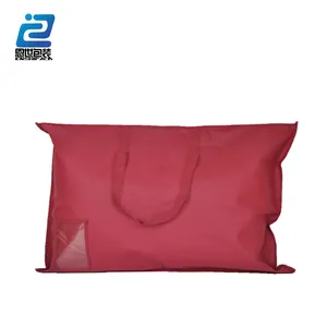 白い空気枕バッグPVCビーチプラスチックと不織布素材枕バッグ