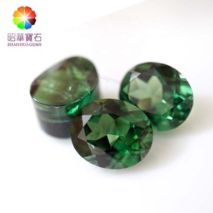 Allentato ovale cut gemston tormalina verde zaffiro sintetico Prezzo All'ingrosso Della Fabbrica per Rare Colori con Alta Durezza - Product Image 5