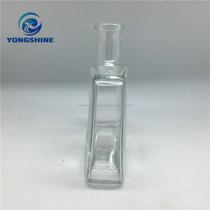950 ml botella de vino de cristal con forma de paralelepípedo, alcohol botella de vidrio transparente plana - Product Image 2