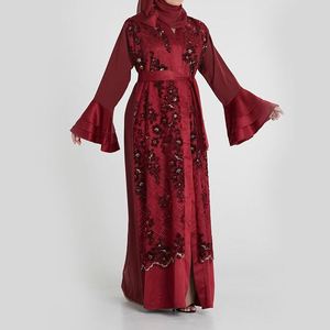 2019 nuova moda di lusso con paillettes ricamate <span class=keywords><strong>turchia</strong></span> abito <span class=keywords><strong>da</strong></span> <span class=keywords><strong>sposa</strong></span> Open Abaya firmato abito <span class=keywords><strong>da</strong></span> <span class=keywords><strong>sposa</strong></span> Abaya - Product Image 3