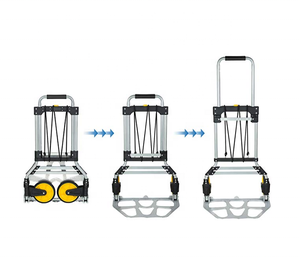 Utilitaire portable de qualité supérieure et chariot mobile roulant pliable 150kg chariot à main léger intelligent plier les chariots à provisions - Product Image 4