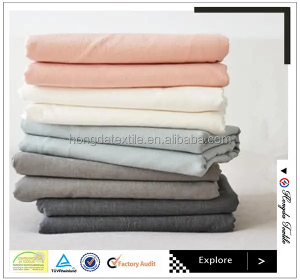 Comercio al por mayor 100% lino Francés telas para ropa de cama set/tejidos de lino textil