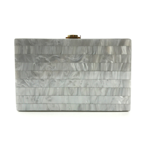 Custom Wholesale Fashion White Striped Hard case <strong>Wedding</strong> Acrylic Box Evening <strong>Clutch</strong> <strong>Bag</strong> - Product Image 6