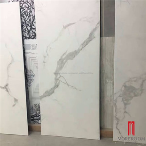 Tamaño grande blanco Calacatta mármol mirada porcelanato, grandes baldosas de cerámica - Product Image 2