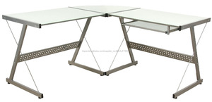 Vidrio esquina Escritorio de la Computadora o el Ordenador Portátil Mesa de Estación de Trabajo de Oficina <span class=keywords><strong>En</strong></span> Casa - Product Image 1