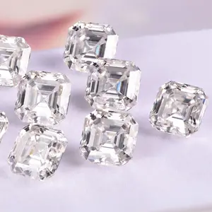 China Amazing brilliance and sparkle Asscher cut VS moissanite gemstones in stock for wholesale