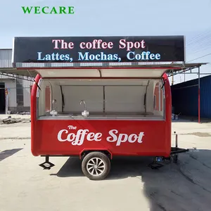 Wecare đường phố ngoài trời di động nhỏ thức ăn nhanh giỏ hàng kiosk thiết kế đầy đủ trang bị di động nhà hàng xe tải Trailer để bán tại Mỹ