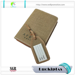 Logotipo personalizado cierre con cremallera portatarjetas de la cartera de lino para hombres - Product Image 5