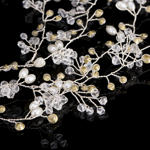 Diadema decorativa <span class=keywords><strong>para</strong></span> boda, <span class=keywords><strong>accesorios</strong></span> <span class=keywords><strong>para</strong></span> <span class=keywords><strong>el</strong></span> cabello <span class=keywords><strong>de</strong></span> vid <span class=keywords><strong>para</strong></span> novias y damas <span class=keywords><strong>de</strong></span> honor - Product Image 2